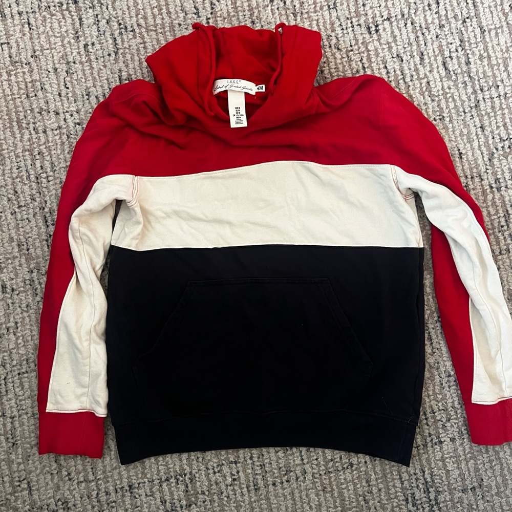 Men’s H&M Blue Red White Hoodie Size M